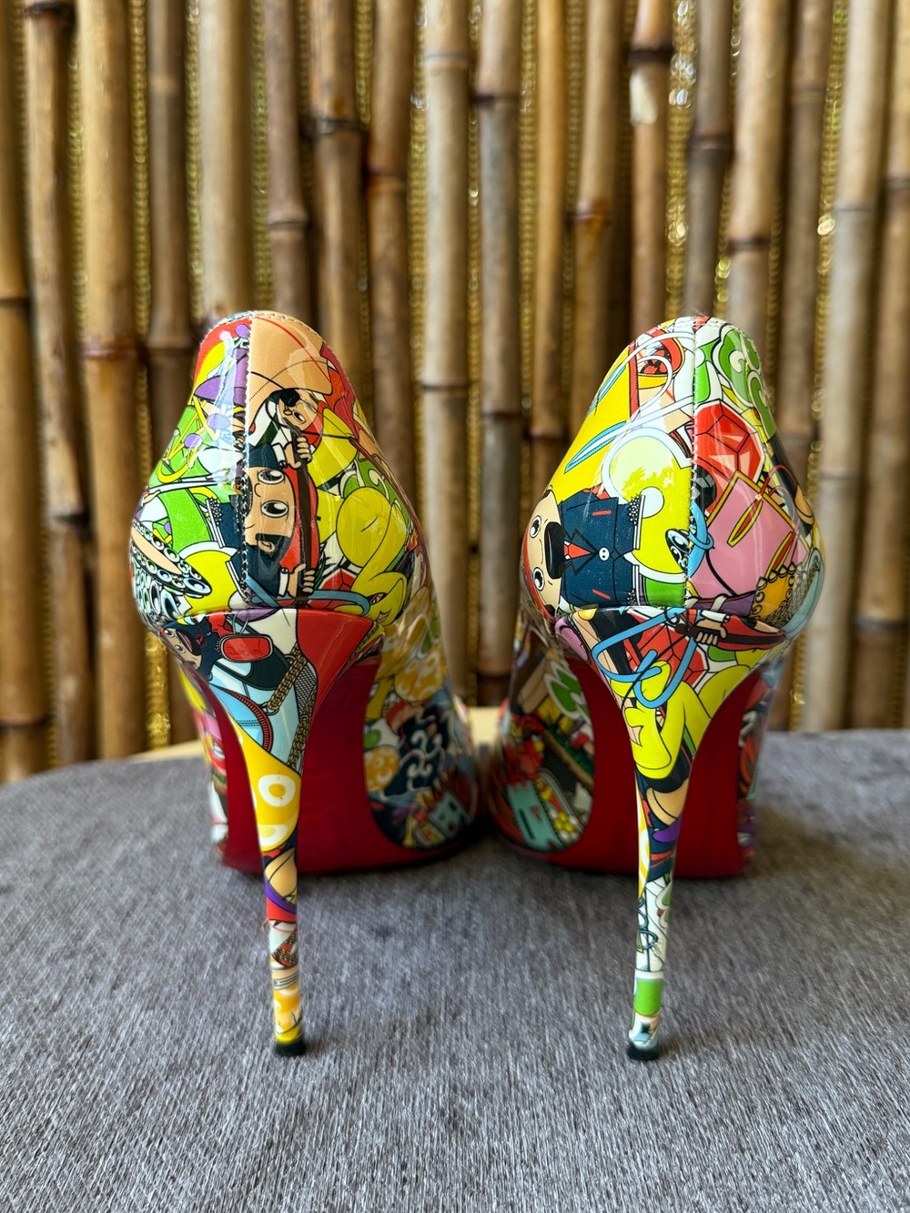 CHRISTIAN LOUBOUTIN Multicolor Patent Leather Pigalle Follies Patent Pumps - Picture 4 of 12